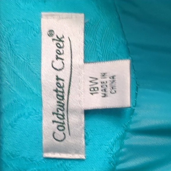 Coldwater Creek Turquoise Textured Jacket - Picture 3 of 6